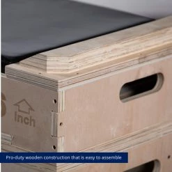 Stackable Wood Jerk Blocks With Silencer Pad -Titan Fitness Sales Shop 401089 06