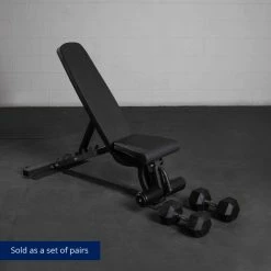 55 LB - 100 LB Pairs Rubber Hex Dumbbells 10 55 LB - 100 LB Pairs Rubber Hex Dumbbells -Titan Fitness Sales Shop 421198 04