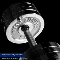 200 LB Set Adjustable Cast-Iron Dumbbells -Titan Fitness Sales Shop 423013 06