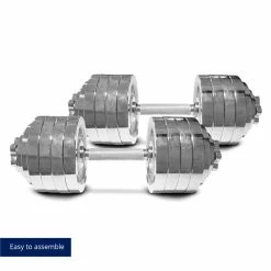 52.5 LB Set Adjustable Chrome Dumbbells -Titan Fitness Sales Shop 423151 06