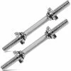 Titan Fitness Pair Adjustable Chrome 14" Thread Dumbbell Handle W/ Lock Collars